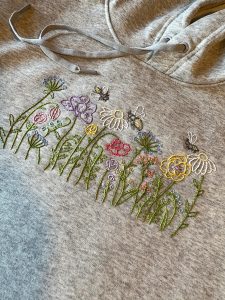 Wildflower Meadow Hand Embroidered Sweatshirt