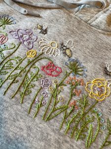 Wildflower Meadow Hand Embroidered Sweatshirt