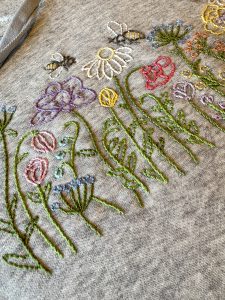 Wildflower Meadow Hand Embroidered Sweatshirt