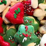 Homemade mini sugar cookies, homemade christmas cookies, dipped sugar cookies