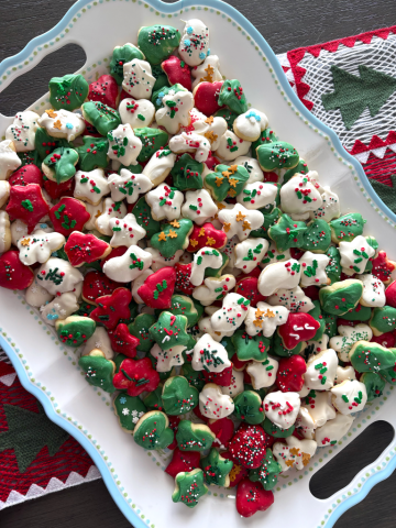 Homemade mini sugar cookies, homemade christmas cookies, dipped sugar cookies