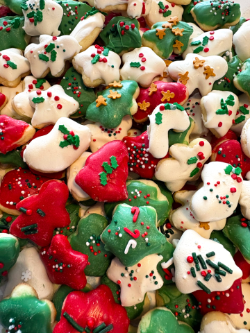 Homemade mini sugar cookies, homemade christmas cookies, dipped sugar cookies