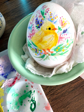 hand painted easter eggs, custom painted decor, painted by hand