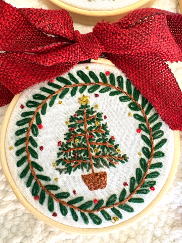 hand embroidery, custom embroidery, christmas embroidery, holiday embroidery, embroidery gifts