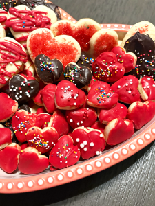 Mini Valentine's Day Heart Shaped Sugar Cookies