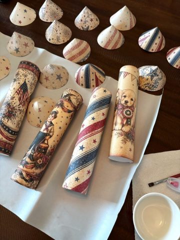 Vintage Style Patriotic Paper Rockets Vintage Style Patriotic Paper Rockets