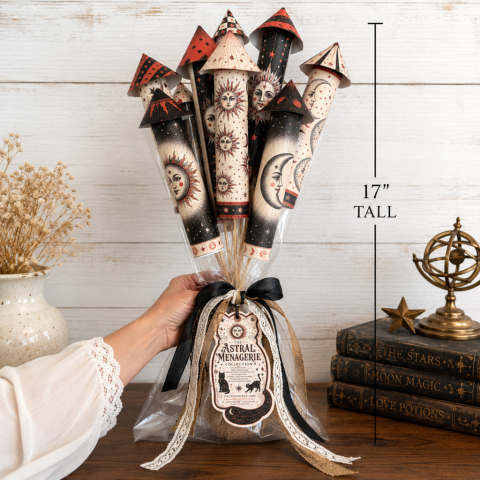 The Astral Menagerie Collection - Handmade Paper Rockets
