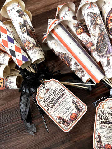 Moonlight Masquerade Vintage Style Halloween Carnival Rocket Decorations Moonlight Masquerade Vintage Style Halloween Carnival Rocket Decorations