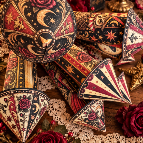 Midnight Midway: After Dark — The Enchanted Rose Garden Paper Rocket Nosegay Midnight Midway: After Dark — The Enchanted Rose Garden Paper Rocket Nosegay