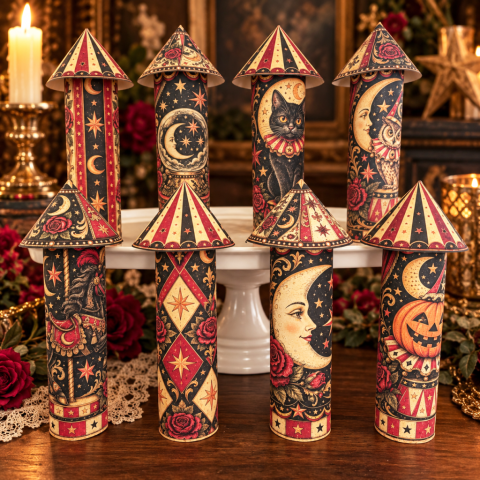Midnight Midway: After Dark — The Enchanted Rose Garden Paper Rocket Nosegay Midnight Midway: After Dark — The Enchanted Rose Garden Paper Rocket Nosegay
