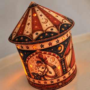 Midnight midway paper lanterns carnival horse design